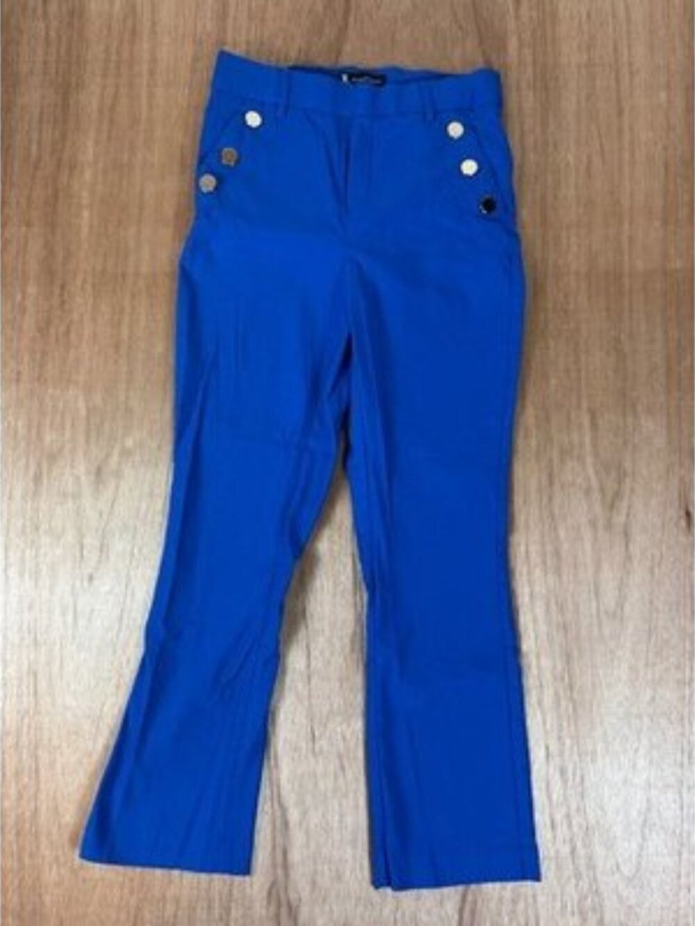 Jules & Leopold Blue Sailor Button Cropped Pants Small Petite